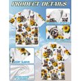 thumbnail image 6 of Raccoon Sunflower Hawaiian Shirt, Cute Raccoon Floral Pattern Button Down Shirt for Adults or Dogs, Cuban Collar, Short Sleeve Polyester Summer Beach Shirt, 6 of 8