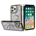 thumbnail image 3 of For iPhone 15 Pro Passion Hearts Bling Glitter Love Design Ring Stand Case Cover - Purple, 3 of 3