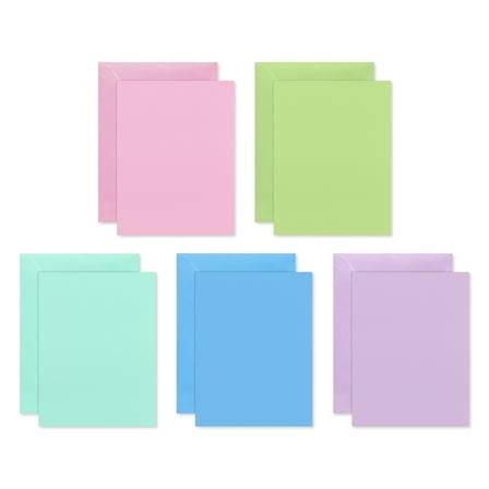 American Greetings All Occasion Blank Single Panel Notes, Pastel (5-Designs, 100-Count)