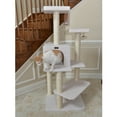 thumbnail image 4 of Armarkat Real Wood Cat Tree & Condo Scratching Post Tower, Ivory, 57" Ivory, 4 of 6