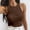 Coffee, variant on Women's Crop Top Short Tops Solid Color Neck Round Vest Sleeveless Tank Top Women's Top for Fitness Sport Yoga Green
