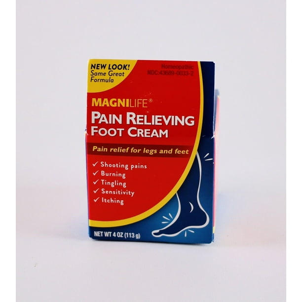 Magnilife Homeopathic Pain Relieving Foot Cream 4 Oz
