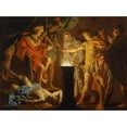 thumbnail image 2 of Matthias Stom 18x14 Gold Ornate Wood Frame and Double Matted Museum Art Print Titled - Mucius in the Presence of Lars Porsenna (Early 1640s), 2 of 4