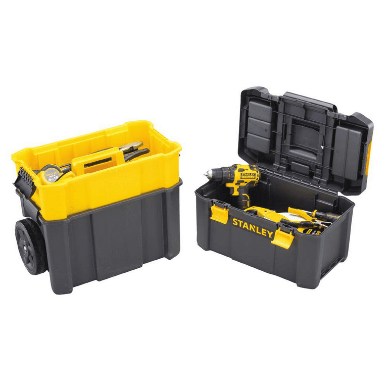 Stanley 3-In-1 Detachable Rolling Mobile In 18.85 24.78 x Tool x Box 10.63 Lockable