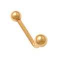 thumbnail image 2 of Anygolds 14K REAL Solid Gold 5mm Plain Ball L Shaped Barbell VCH Christina Vaginal Hood Venus Genital Body Piercing Jewelry 14Gauge -MBJ4491Y Yellow Gold, 2 of 4