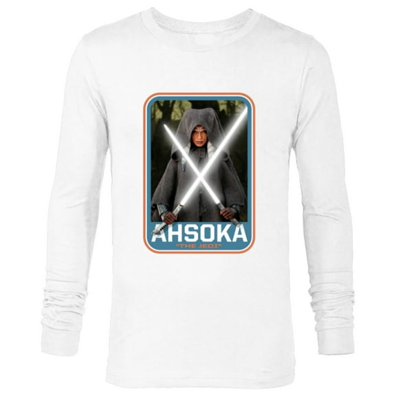 Star Wars The Mandalorian Ahsoka Tano Twin Lightsabers - Long Sleeve T-Shirt for Men - Customized-White