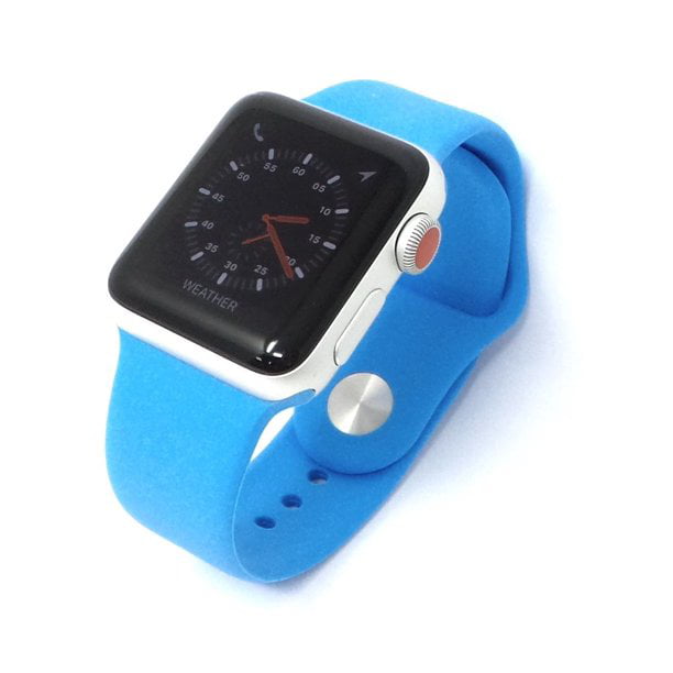 Apple Watch Series 3 (GPS, 38MM) - Silver Aluminum Case with Blue ...