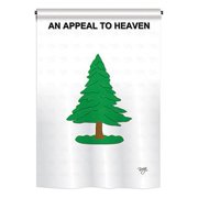 Breeze Decor 08182 Historic Pine Tree 2-Sided Vertical Impression House Flag - 28 x 40 in.