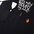 thumbnail image 6 of Waterproof Black Apron for Women and Men, Chef Cooking Kitchen Adjustable Funny Bib Aprons with 4 Pockets, 6 of 6