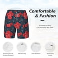 thumbnail image 5 of Lsque Mens Swim Trunks Rose Flowers Pattern - Bathing Suit Compression Liner - Beach Swim Shorts Swimwear - (S-3XL) - Stretch Quick Dry -3X-Large, 5 of 9