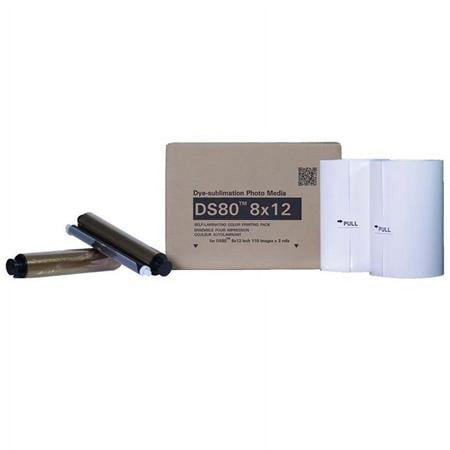 UPC: 0850240001219 | DS80 8×12  Dyesub Printer Media Kit  220 Glossy Prints