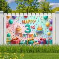 thumbnail image 5 of Colorful Design Happy Birthday Banner Decorative Cake Party Decoration for Birthday Celebration Kids Event Indoor Decorations, 5 of 8