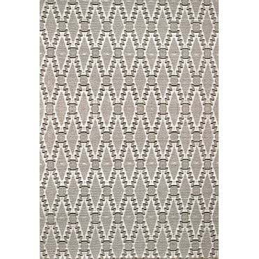 Dynamic Rugs Soul Ivory/Charcoal 5X8 Geometric Handmade Area Rug