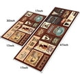 thumbnail image 3 of Coffee Kitchen Rug and Mats 2 Piece Set Decor Washable Runner Rugs 17"x47"+17"x30"(Coffee-A), 3 of 6