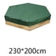 thumbnail image 4 of Cubierta para arenero, impermeable, a prueba de polvo, protección para piscinas, cubierta hexagonal verde para arenero con cordón Evite la contaminación de la arena y los juguetes, 4 of 7