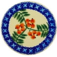 thumbnail image 2 of Polish Pottery 3½-inch Coaster (Red Berries Theme) Hand Painted in Boleslawiec, Poland + Certificate of Authenticity, 2 of 6