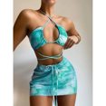 thumbnail image 2 of Traje de baño de 3 piezas con cintura alta y tirantes cruzados para mujer Fridja  nalpqowj51359, 2 of 4