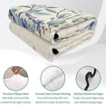 thumbnail image 4 of King Quilt Set 96''x106'', Blue Flower Lightweight Bedspread Coverlet Set with 2 Pillow Shams, Farmhouse Eucalyptus Retro Country Plant Breathable All Season Quilt Bedding for Bedroom/Guest Room, 4 of 9