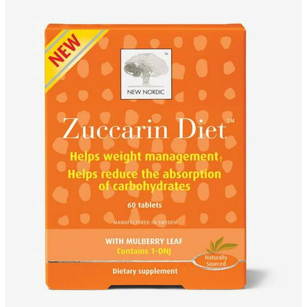 New Nordic Zuccarin Diet Weight Loss Supplement and Carb Blocker, 60
