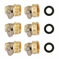 U.S. Solid Quick Connect Garden Hose Repair Kit, 5/8in Brass Connectors with Stainless Steel Clamps