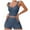Blue1, variant on Women Cami Pajamas Sets Sleeveless Camisoles Tops and Sleepwear Shorts 2 Piece Lounge Set
