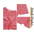thumbnail image 5 of Fantaslook Short Sleeve T Shirts for Women Crew Neck Side Split Tunic Tops Casual Summer Shirts, 5 of 7