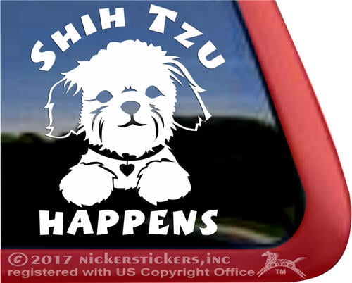 i heart my SHIH TZU decal sticker dog puppy treat 