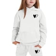 thumbnail image 3 of Ruyang Boys Girls Heart Graphic Tracksuit School Athletic Sweatsuits 2 Piece Outfits Pullover Hoodies Joggers Pants Set, 3 of 5
