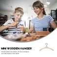 thumbnail image 6 of 30 Pcs Dollhouse Hanger Coat Hangers Kids Toy Wooden Doll Hanger Baby Hangers Miniature Furniture Tiny Furniture Child, 6 of 6