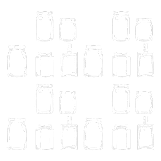 Transparent Sticker Package Bottle Dried Flower Hand Account Sticker Transparent Bookmark Glass Bottle Sticker Decoration