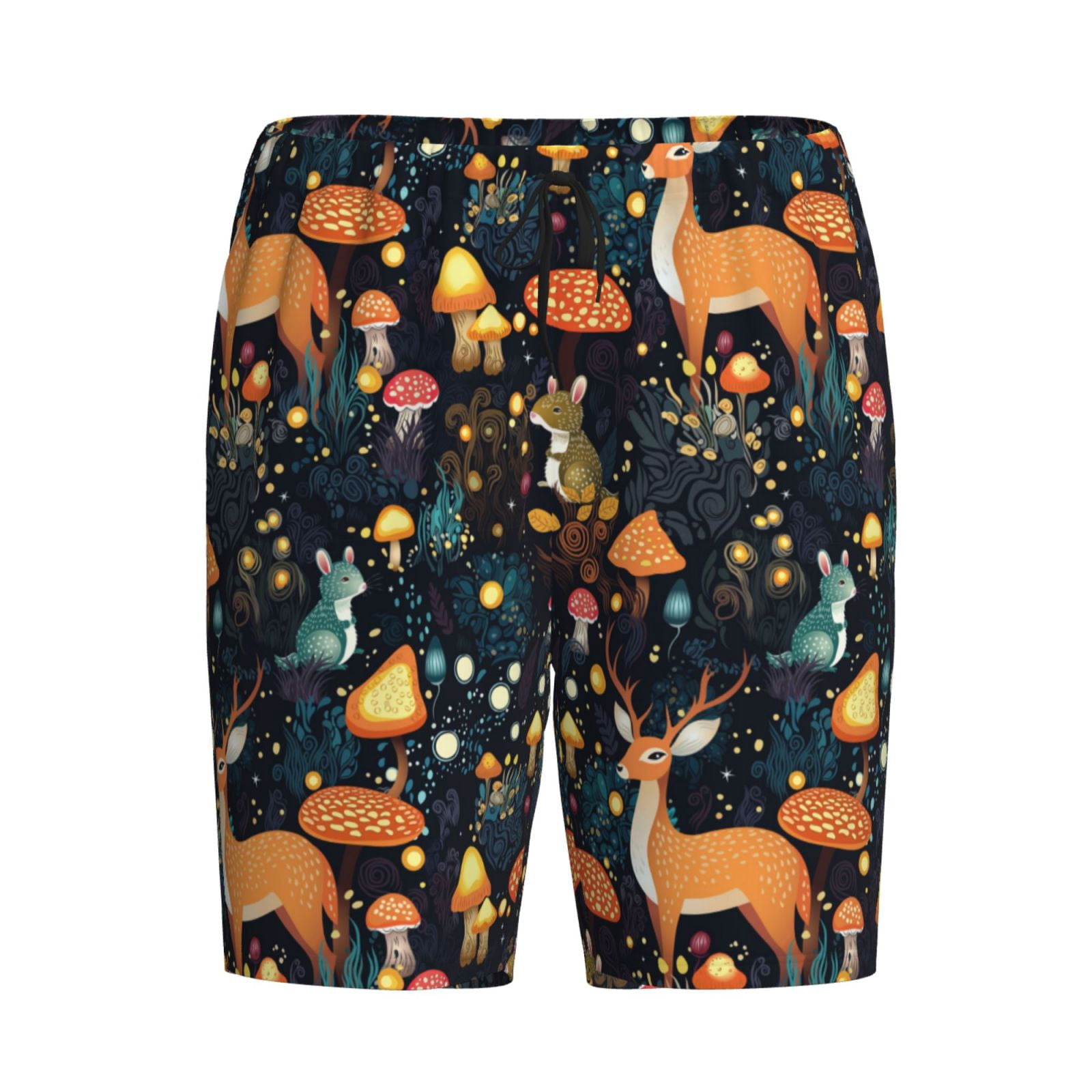 Picia Forest Elf Pajama Shorts for Men, Men's Pajama Bottoms, Sleepwear,Short Pajama Pants-4X-Large