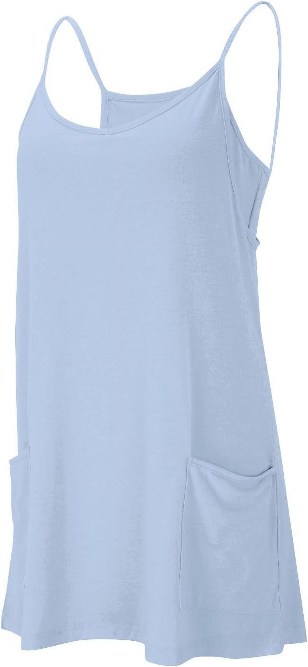 Women Tennis Dress Built in Shorts Adjustable Straps Hot Shot Mini Dress Athletic Workout Golf Dresses with Pockets