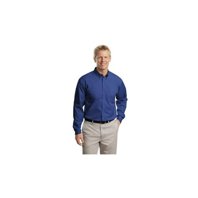 Port Authority Long Sleeve Easy Care Shirt, Med Blue 3XL