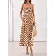 thumbnail image 4 of PRETTYGARDEN Womens Summer Dresses Spring Sleeveless Spaghetti Straps Casual Midi Dress Polka Dot Smocked Beach Sundress, 4 of 10