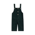 thumbnail image 2 of xiaxaixu Kid Sans Manches Romper, Bretelles Couleur Unie Bouton Poches Combinaison, 2 of 10