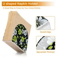 thumbnail image 5 of Yayeee Napkin Holder for Table Set of 2 Kitchen Paper Tissue Organization, White Flower Pattern, 5 of 8