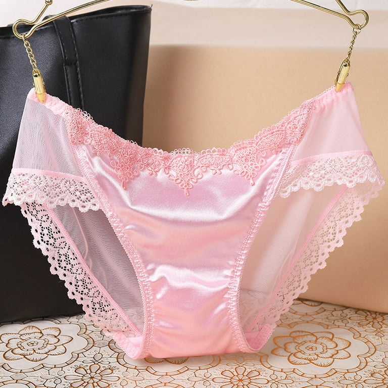 HUPOM Pregnancy Underwear For Women Underwear Pants Casual Tie Drop Waist  Pink XL 