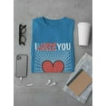 thumbnail image 3 of Abstract I Love You T-Shirt Men -Image by Shutterstock, Male Large, 3 of 4