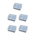 thumbnail image 3 of relayinert Makeup Organizer Open Wide Application Fluent Line Sundries Makeup Products Storage Box Desktop Blue 5Set, 3 of 6