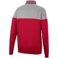 thumbnail image 3 of Men's Colosseum Cardinal/Heather Gray Arkansas Razorbacks Be the Ball Quarter-Zip Top, 3 of 3