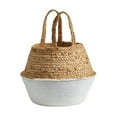 thumbnail image 3 of Nearly Natural Decorative 14" Boho Chic Handmade Cotton/Jute Basket Planter, 3 of 5