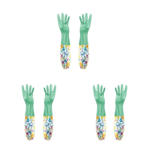 Billuyoard Guantes de Guantes impermeables de látex Herramienta de limpieza para fregar Platos para el hogar Suministros de de ropa Type1 Billuyoard CBP153859