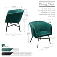 thumbnail image 6 of Porthos Home Belia Velvet Dining Chair, Rust-resistant Steel Legs, 6 of 6