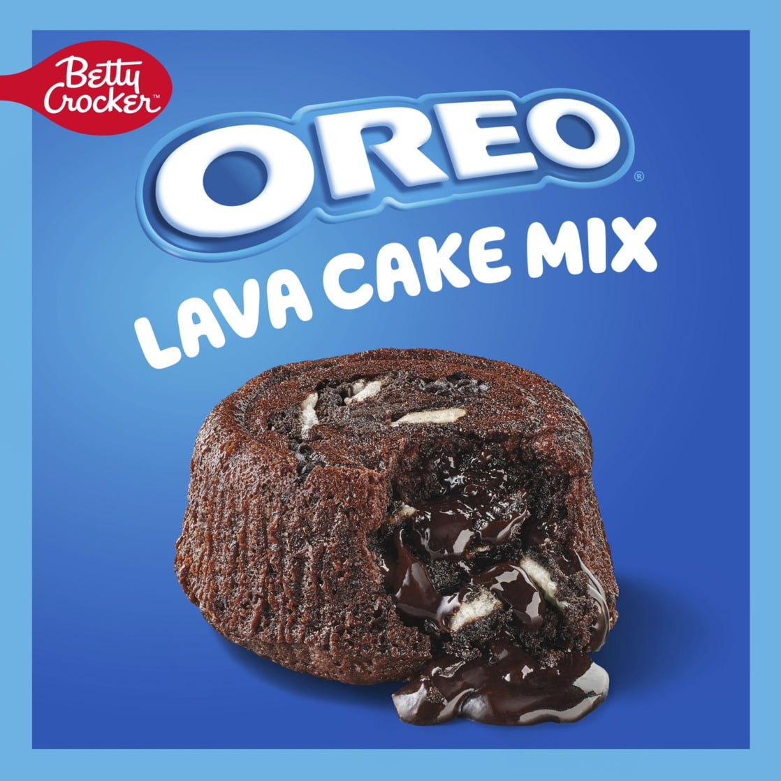 (8 pack) Betty Crocker OREO Lava Cake Mix, Chocolate Cake Mix With OREO Cookie Pieces, 8.3 oz