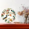 thumbnail image 5 of Yjiankangz Round Wall Clocks Birds Flower Wood Quartz Battery Operated Rustic Home Decor Handing Clocks for Living Room Kitchen Bedroom Bathroom Large Numbers Silent -10 Inch, 5 of 7