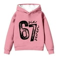 thumbnail image 5 of CAIXIA Oversized Hoodies for Girls 6 7 Meme Six Seven Funny Sweatshirt Tops Long Sleeve Jumper 6, 7 Pullover for Teens Fashion Hooded,Pink, 5 of 5