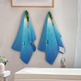 thumbnail image 2 of Coolnut Romantic Heart Island Hand Towels for Bathroom, Blue Sea Kitchen Towel 2 PCS Ultra Soft and Highly Absorbent Decorative Fingertip Face Bath Towels for Spa & Hotel, 28.3"x 14.4", 2 of 4