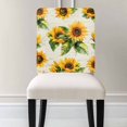 thumbnail image 3 of Retro Sunflower Chair Covers Set of 4 Farmhouse Flowers Chair Back Covers Stretch Removable Washable Slipcovers Protector for Dining Room Kitchen Party Decor, 3 of 5