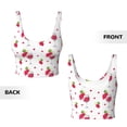 thumbnail image 6 of Sports Bra For Women, Red Grape Wine Glass Print Sports Bras For Women High Support, Workout Tank Tops Woman With Removable Cups, 6 of 8
