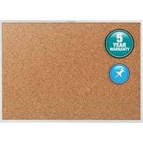 Quartet Classic Cork Bulletin Board 48 x 36 Silver Aluminum Frame - Cork Boards